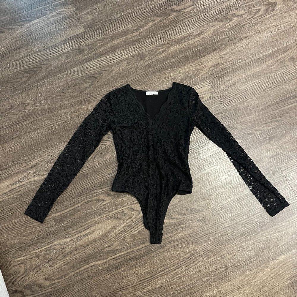 Socialite black lace bodysuit